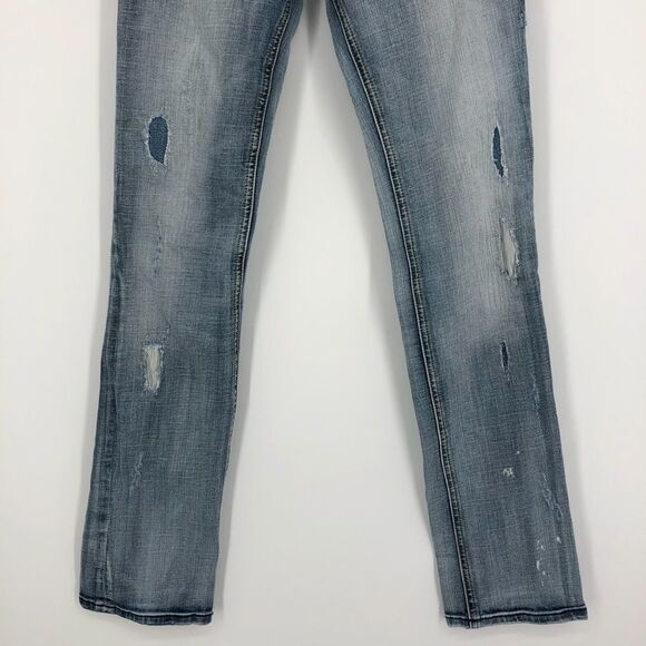 Rerock for Express Straight Jeans Womens 4 Light Wash - Picture 3 of 13